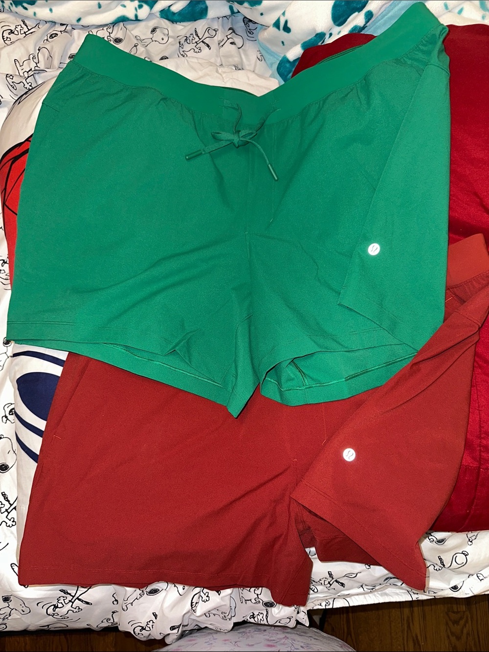 lululemon athletica Green Athletic Shorts 2 pair NWOT. UNISEX retail $140